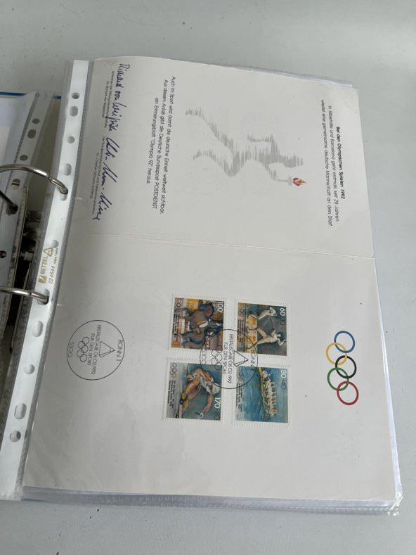 Almanya Pullu Zarf Koleksiyon Albümü 250 Adet - Yabancı Pullu Zarf C-90 - Resim 6