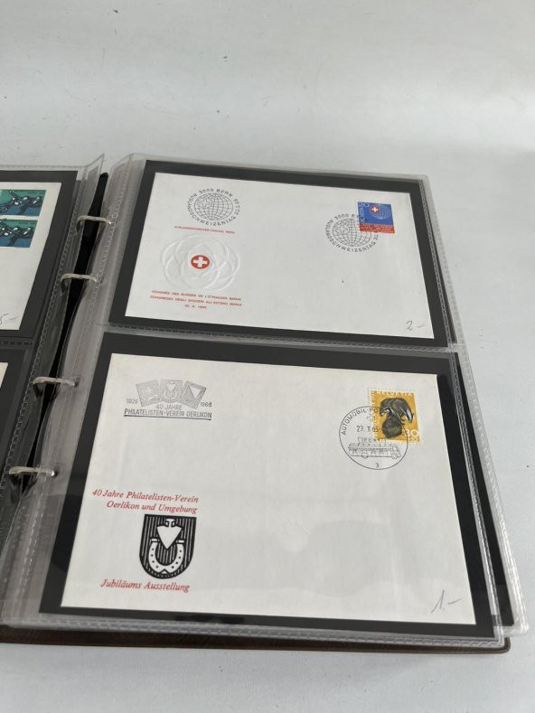 Helvetia İsviçre Pullu Zarf Koleksiyon Albümü 300 Adet - Yabancı Pullu Zarf C-83 - Resim 10