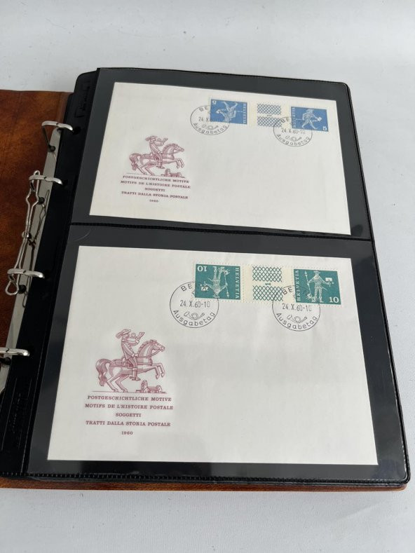 Helvetia İsviçre Pullu Zarf Koleksiyon Albümü 150 Adet - Yabancı Pullu Zarf C-91 - Resim 3