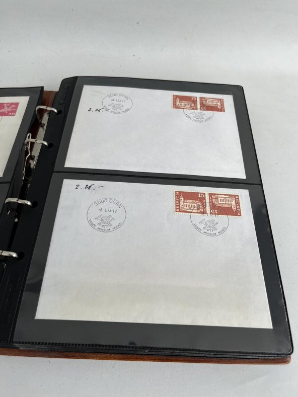 Helvetia İsviçre Pullu Zarf Koleksiyon Albümü 150 Adet - Yabancı Pullu Zarf C-91 - Resim 5