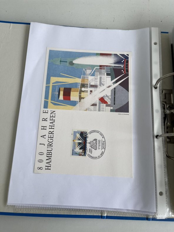 Almanya Pullu Zarf Koleksiyon Albümü 250 Adet - Yabancı Pullu Zarf C-90 - Resim 10
