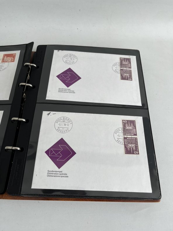 Helvetia İsviçre Pullu Zarf Koleksiyon Albümü 150 Adet - Yabancı Pullu Zarf C-91 - Resim 10