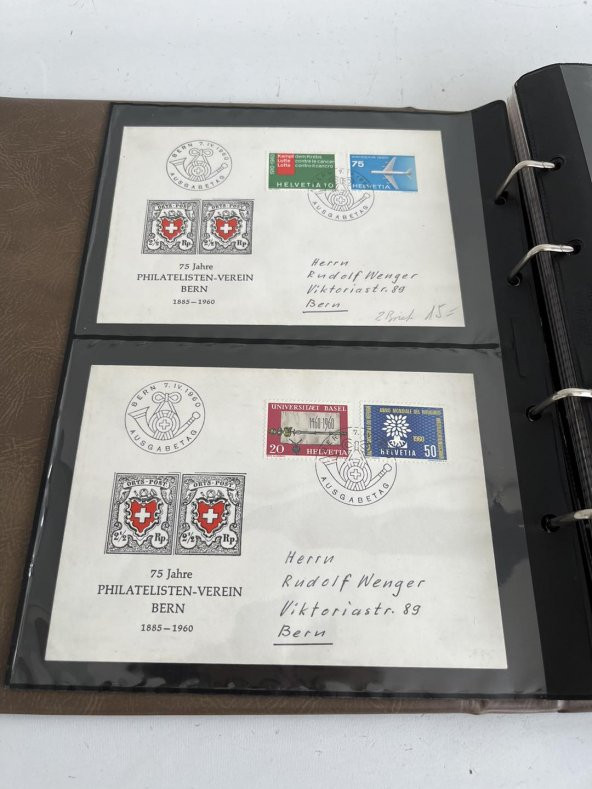 Helvetia İsviçre Pullu Zarf Koleksiyon Albümü 300 Adet - Yabancı Pullu Zarf C-83 - Resim 3