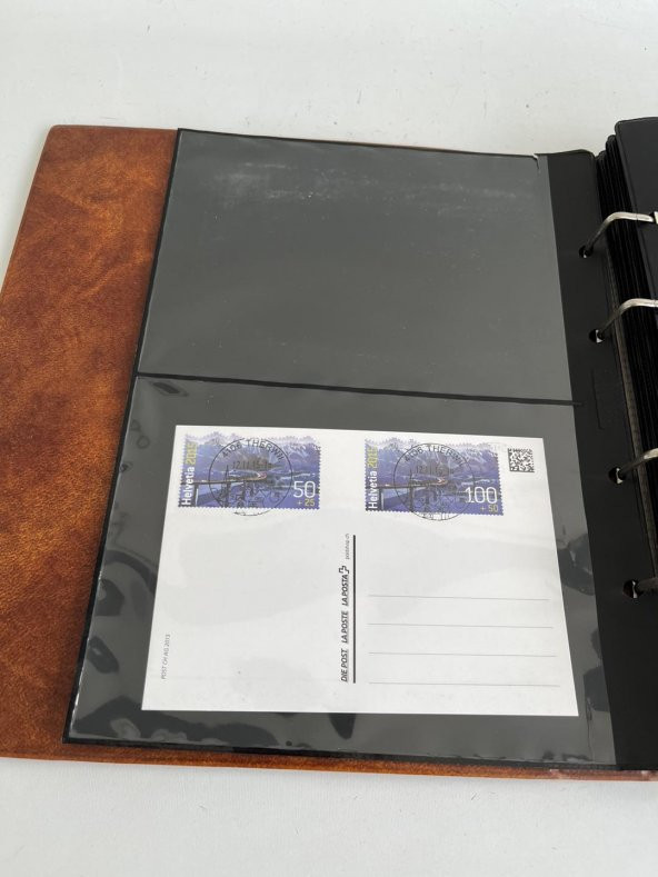 Helvetia İsviçre Pullu Zarf Koleksiyon Albümü 130 Adet - Yabancı Pullu Zarf C-84 - Resim 4