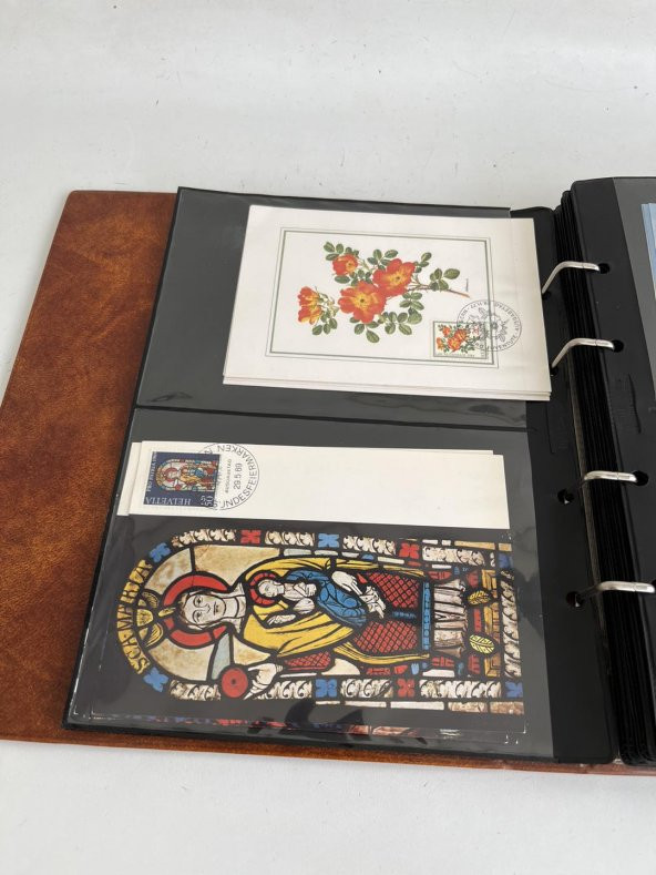 Helvetia İsviçre Pullu Zarf Koleksiyon Albümü 130 Adet - Yabancı Pullu Zarf C-84 - Resim 6