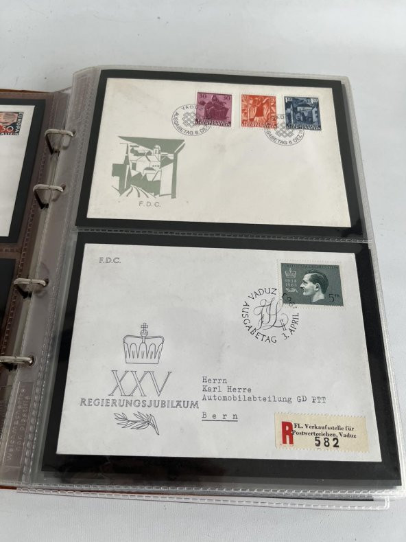 Lihtenştayn Pullu Zarf Koleksiyon Albümü 220 Adet - Yabancı Pullu Zarf C-85 - 5