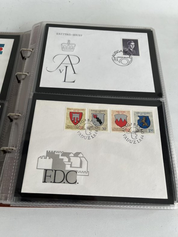 Lihtenştayn Pullu Zarf Koleksiyon Albümü 220 Adet - Yabancı Pullu Zarf C-85 - 8