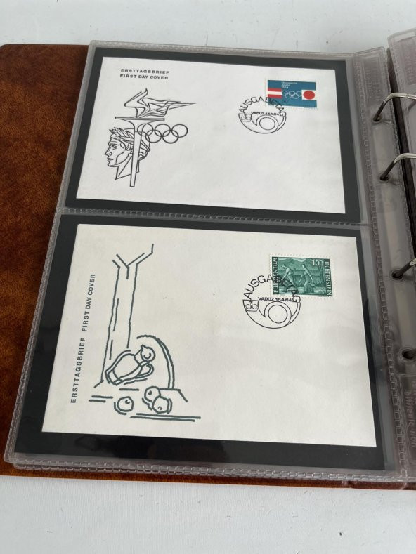 Lihtenştayn Pullu Zarf Koleksiyon Albümü 220 Adet - Yabancı Pullu Zarf C-85 - 9