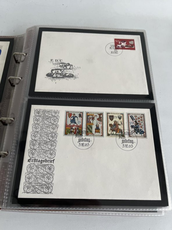 Lihtenştayn Pullu Zarf Koleksiyon Albümü 220 Adet - Yabancı Pullu Zarf C-85 - 10