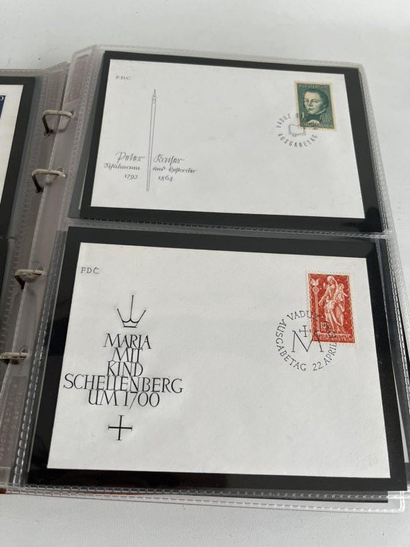 Lihtenştayn Pullu Zarf Koleksiyon Albümü 220 Adet - Yabancı Pullu Zarf C-85 - 11