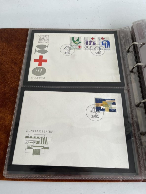 Lihtenştayn Pullu Zarf Koleksiyon Albümü 220 Adet - Yabancı Pullu Zarf C-85 - 6