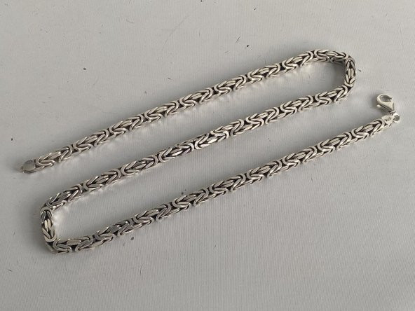 Zincir Motifli 925 Ayar Gümüş Kolye 105 Gram - 6