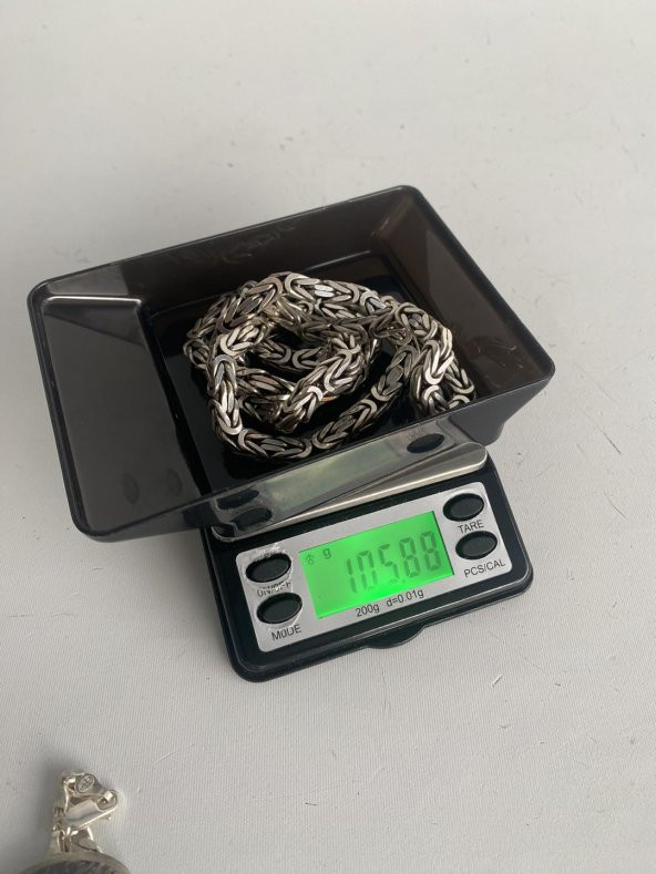 Zincir Motifli 925 Ayar Gümüş Kolye 105 Gram - 7