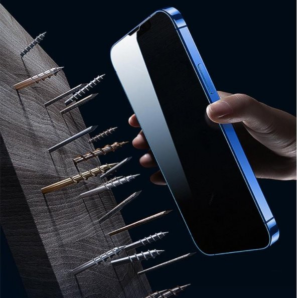 Vendas iPhone 13 Pro Uyumlu (13 Pro) Privacy Hayalet Temperli Cam Ekran Koruyucu - 4