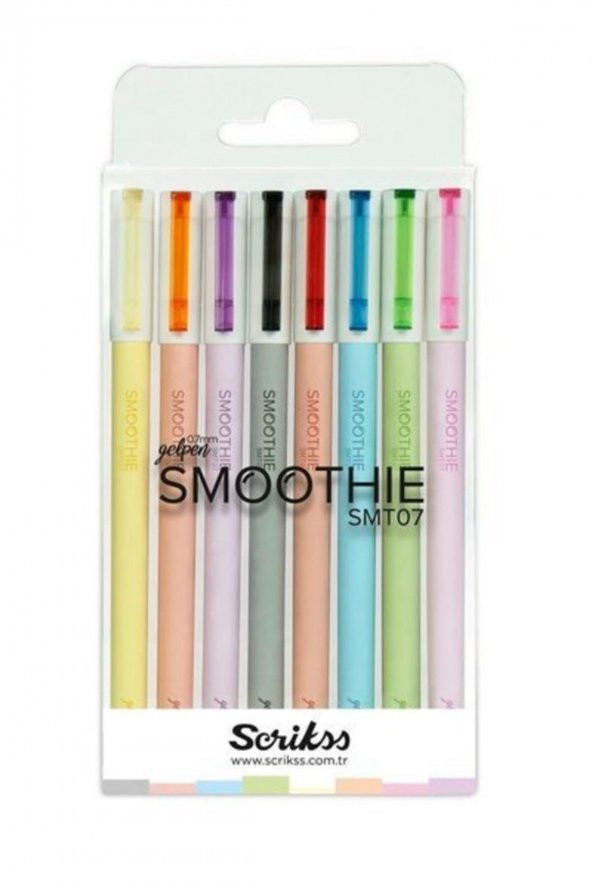 Scrikss Smoothie Jel Kalem 0.7 mm 8'li