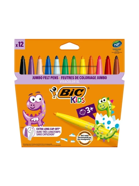 Bic Visacolor XL 12'li Jumbo Keçeli Boya Kalemi ürün görseli