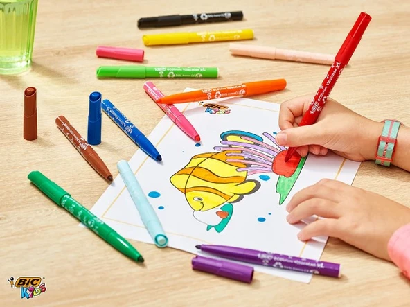 Bic Visacolor XL 12'li Jumbo Keçeli Boya Kalemi - Resim 4