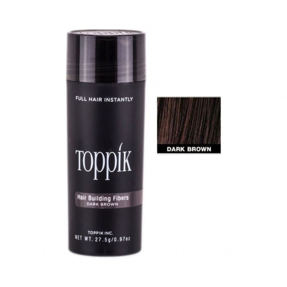 Keeper Tt Topik Koyu Kahve Renk (Dark Brown) Dolgunlaştırıcı Saç Fiberi Saç Tozu Topik 27.5 Gr