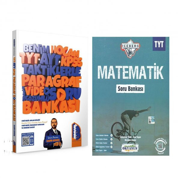 TYT Benim Hocam Taktiklerle Paragraf ve Okyanus Iceberg Matematik Soru Bankası 2 Kitap Set