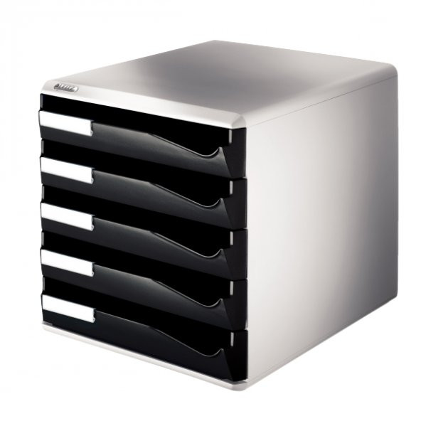 Leitz Evrak Rafı Çekmeceli Plastik 5 Lİ Siyah 5280 - Resim 2