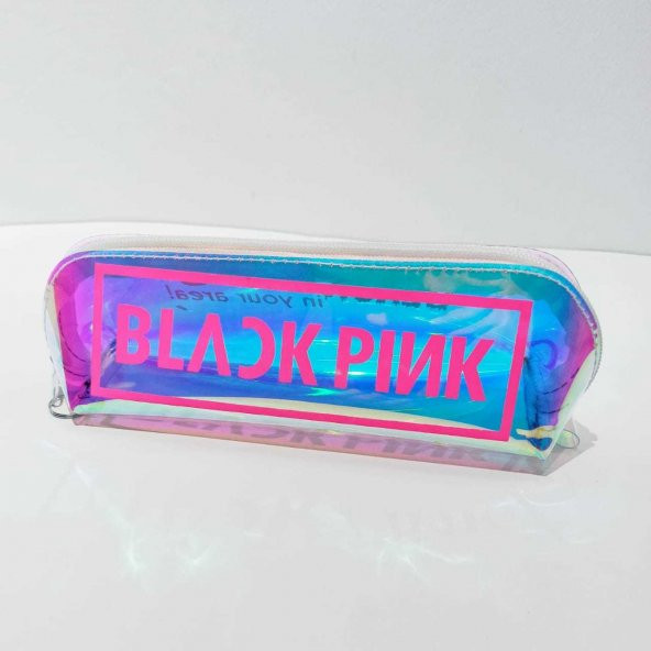 2 Adet Hologram Blackpink Kpop Kalemlik Fermuarlı Makyaj Çantası - 3