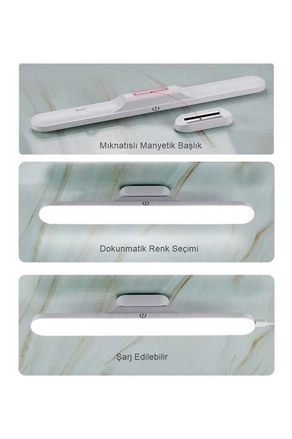 Cata CT-5249 6W Dokunmatik Anahtarlı Şarjlı Martı Ledli Aplik - 3