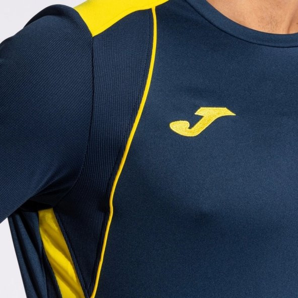 joma championship vii short sleeve t-shirt navy yellow - 7