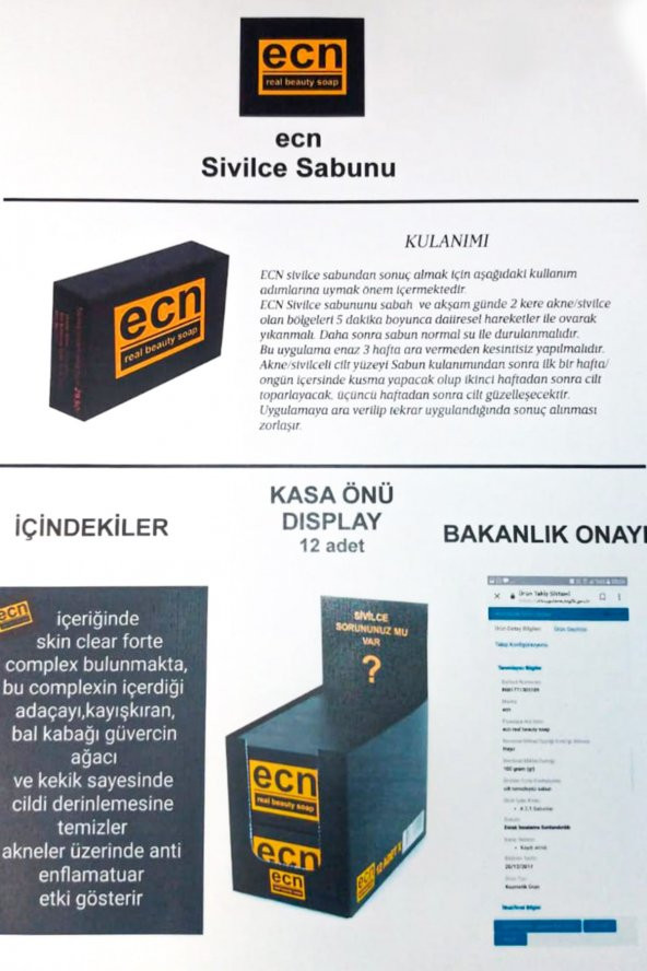 ECN Real Beauty Soap Sivilce Karşıtı Sabun 100g 12li ekonomik PAKET - 2
