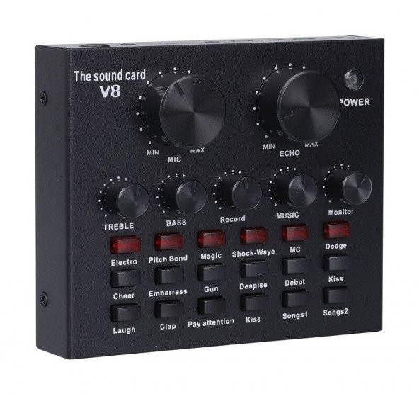 Blic V8 Ses Usb Kulaklık Mikrofon Web Yayını Canlı Harici Ses Kartı - 2