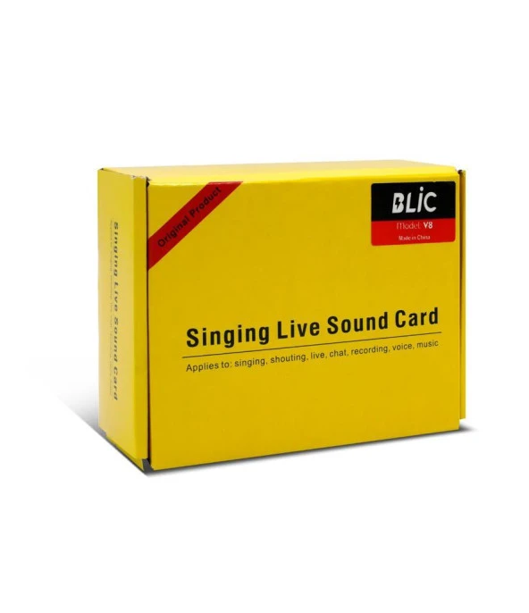 Blic V8 Ses Usb Kulaklık Mikrofon Web Yayını Canlı Harici Ses Kartı - 3