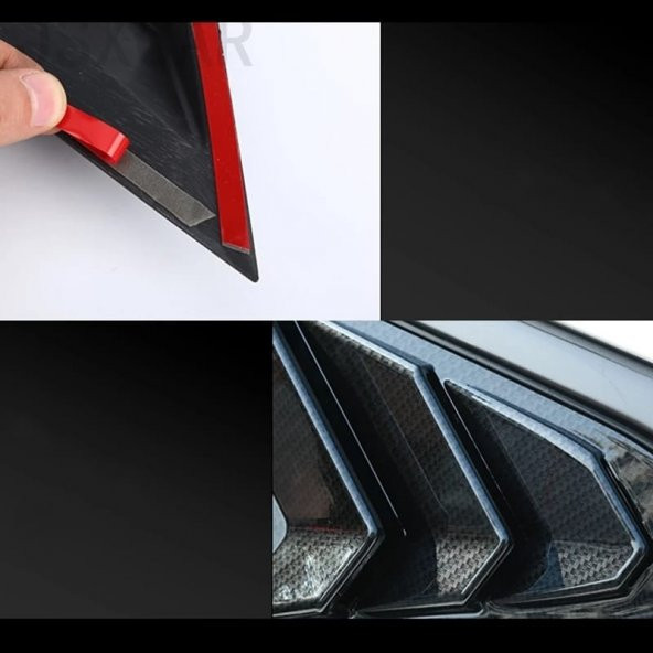 HONDA CİVİC FC5 ARKA KELEBEK CAM RÜZGARLIĞI MAT SİYAH - 7