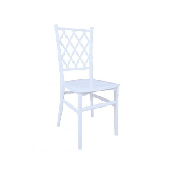Mandella Karmen Düğün Sandalyesi Model 3 (2 Adet) Beyaz