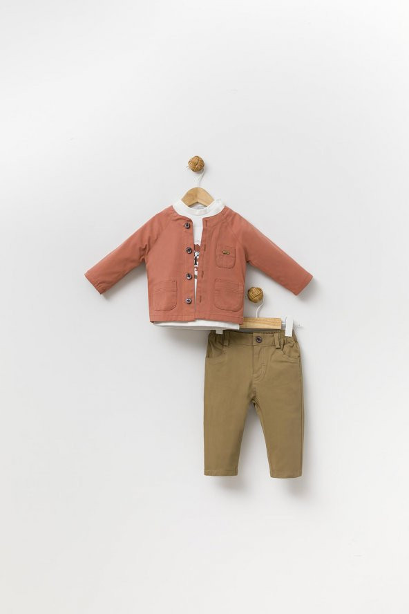 Gabardin Ceket Pantolon Badi Bayramlık Erkek Çocuk Spor Takım Elbise 3lü 13819 - 10