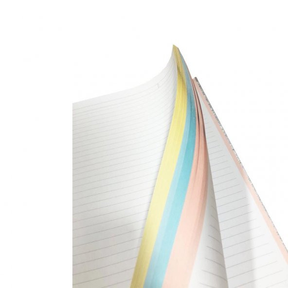 Özgün 17 x 24 Sert Kapak Defter 4 Renk Ayraçlı 192 Yp. Çizgili - 3 Adet - 5