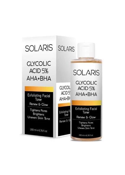 Solaris Cilt Tonu Eşitleyici Aha %10 + Bha %2 Serum Ve Hyaluronik Asit Serum Ve Sıkılaştırıcı Glikolik Tonik - 4