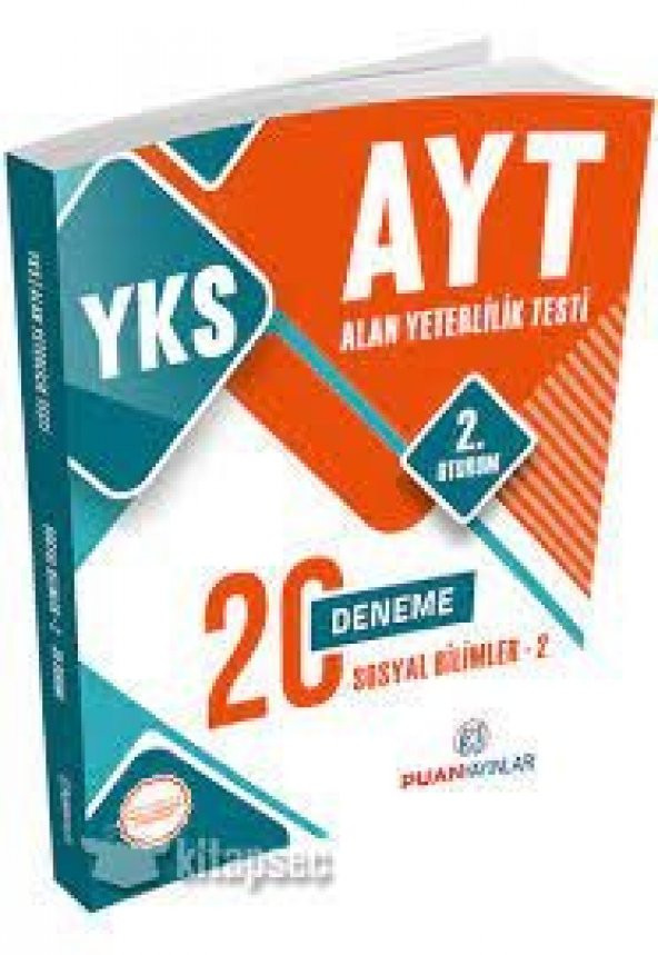 YKS AYT 2. Oturum Sosyal Bilimler 2 20 Deneme Puan Yayınları