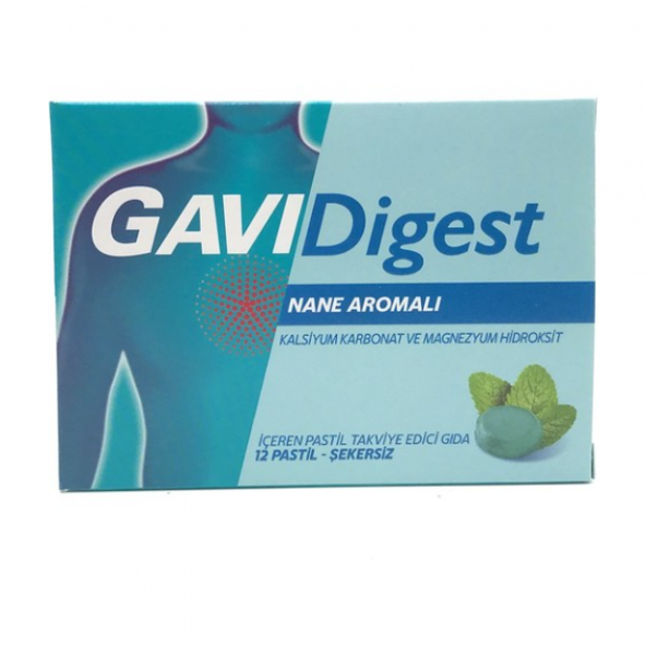 Gavidigest Nane Aromalı Şekersiz 12 Pastil