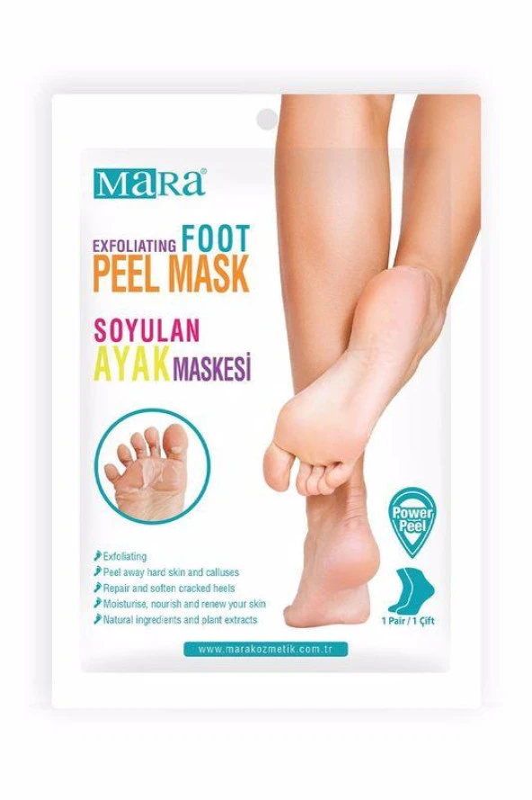 Mara Exfoliating Foot Peel Mask Soyulan Ayak Maskesi