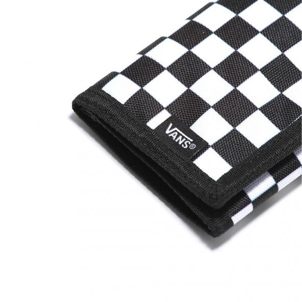 Vans Slipped Kumaş Para Cüzdanı Black/White Check VN000C3HU0I - 2