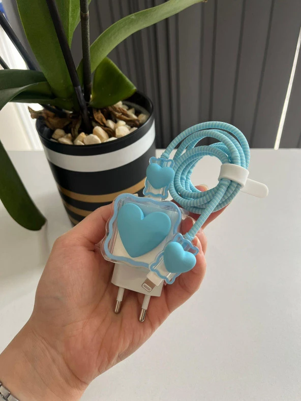 Şarj Başlığı Ve Kablo Koruyucu 4'Lü Set Iphone Uyumlu - 2