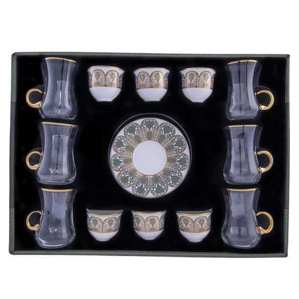 Decorium 18 Parça Kulplu Çay ve Mırra Takımı Hürrem M02028 - Resim 2