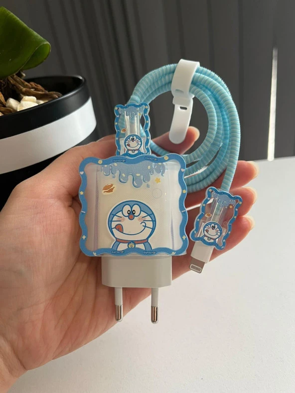 Şarj Başlığı Ve Kablo Koruyucu 4'Lü Set Iphone Uyumlu - 2