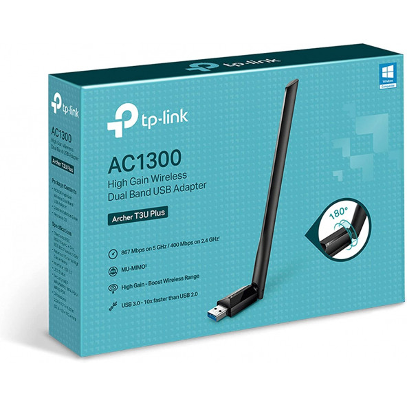 TP-Link Archer T3U Plus AC1300 Mbps Kablosuz Dual-Band USB Adaptör - 3