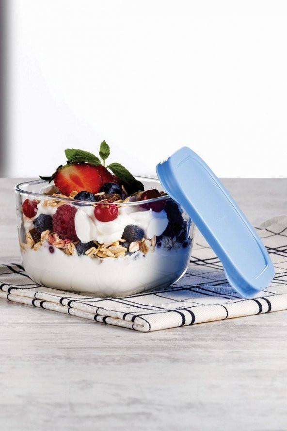 Paşabahçe snowbox kapaklı cam saklama kabı 4 lü ürün görseli 1