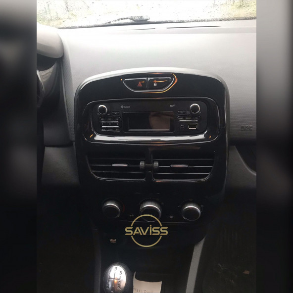 Renault Clio 4 Joy Paket 40 Parça Full Set Torpido Maun Kaplama Piano Black (Parlak Siyah) - 2