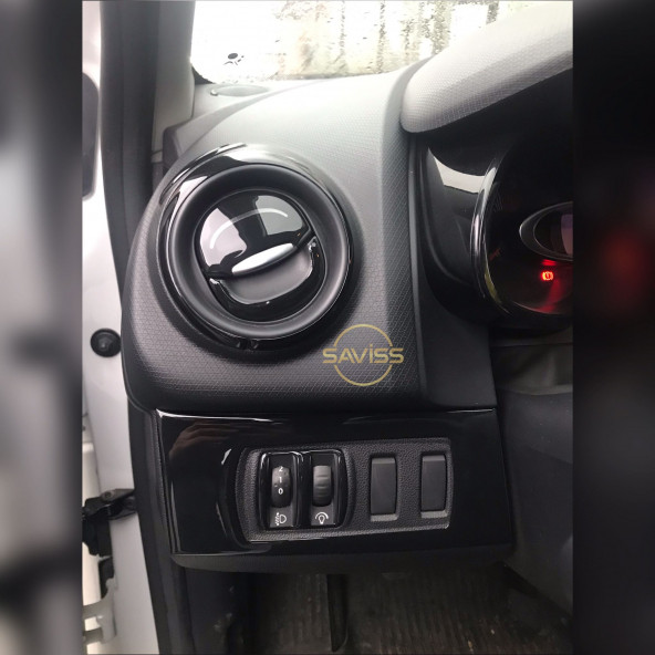Renault Clio 4 Joy Paket 40 Parça Full Set Torpido Maun Kaplama Piano Black (Parlak Siyah) - 3