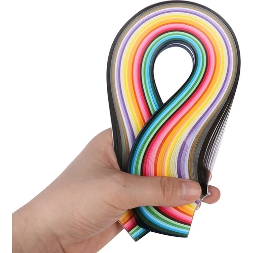 Sırımsı Quiling Seti Kağıt Katlama Kıvırma Sanatı Quilling 5 mm x 30 cm - 4
