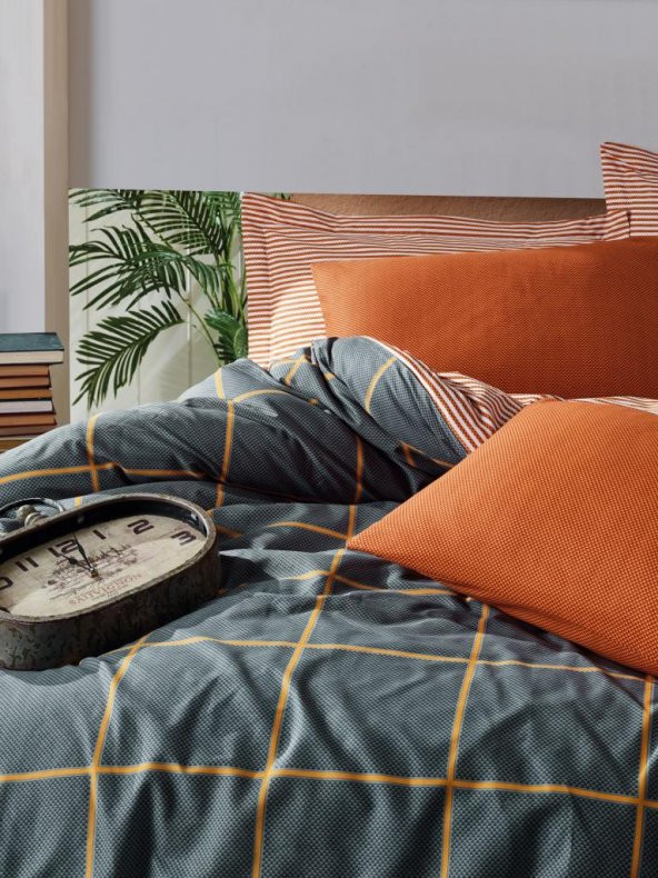 Cotton Box Modern Tek Kişilik Nevresim Takımı Stark Tarçın - Resim 2