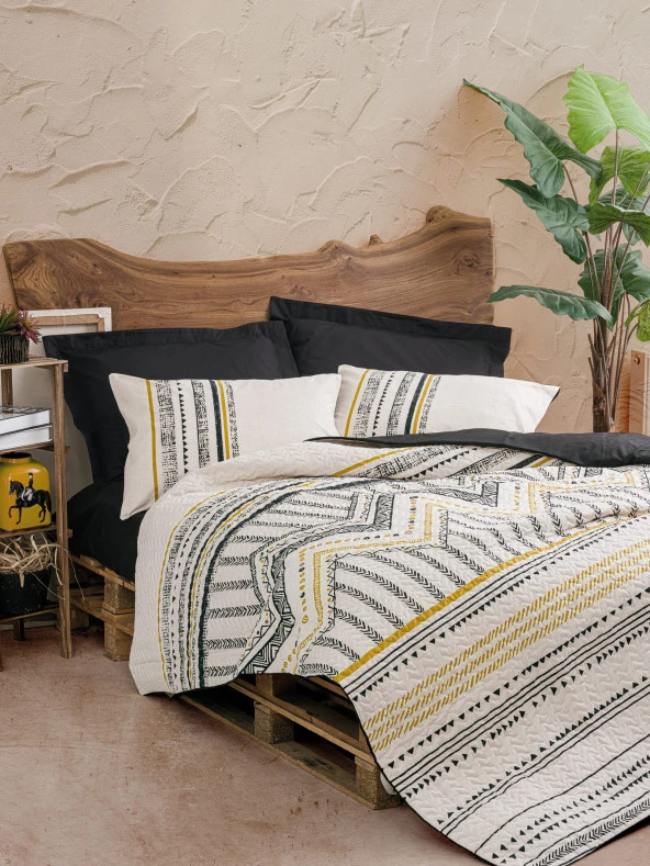 Cotton Box Ethnic Çift Kişilik Complete Set Elvira Siyah ürün görseli 1