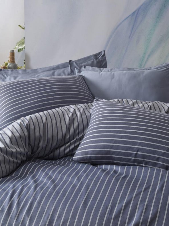 Cotton Box Bambu Çift Kişilik Nevresim Takımı Mavi - Resim 2